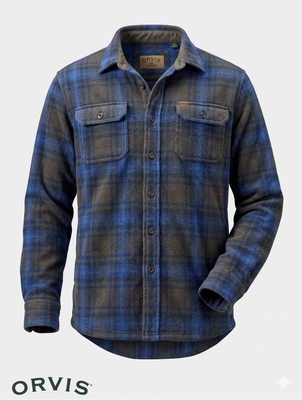 Orvis Flannel Shirt Long Sleeve Plaid Performance Fishing Trekking Trail Men M